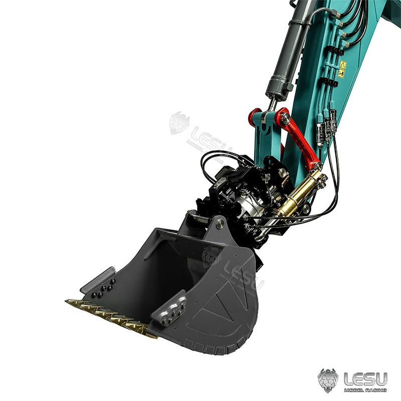 RC Bagger Lesu Tiltrotator mit Schnellwechsler 1:14