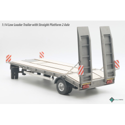 Scale Parts low loader trailer with straight platform 2 axle 1:14
