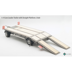 Scale Parts low loader trailer with straight platform 2 axle 1:14