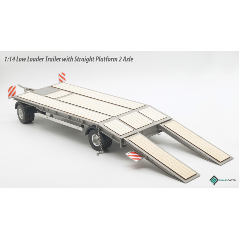 Scale Parts low loader trailer with straight platform 2 axle 1:14