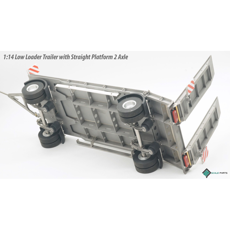 Scale Parts low loader trailer with straight platform 2 axle 1:14