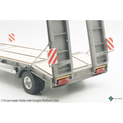 Scale Parts low loader trailer with straight platform 2 axle 1:14