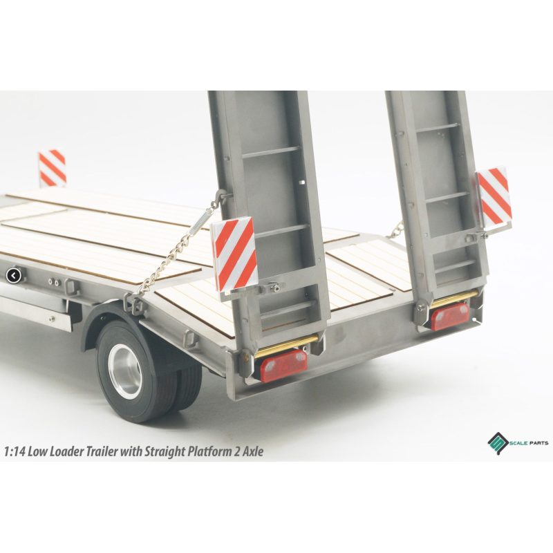 Scale Parts low loader trailer with straight platform 2 axle 1:14