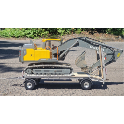 Scale Parts Tieflader Anhänger mit gerader Plattform 2 achs 1:14