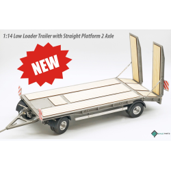 Scale Parts low loader trailer with straight platform 2 axle 1:14