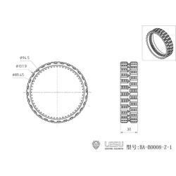 Rubber tracks for the Lesu compact loader BA-​B0008
