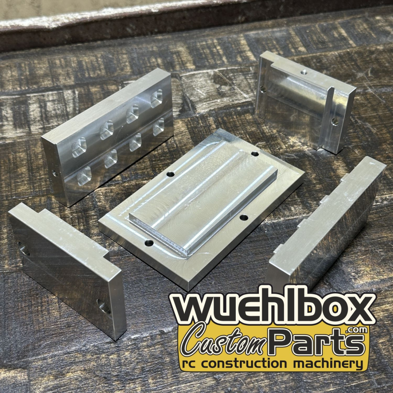RC Excavator Concrete block mold 1:14