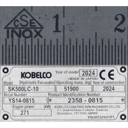 RC Bagger Typenschild aus Aluminium Scale