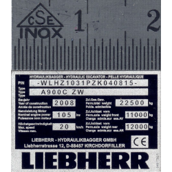 Nameplate made of aluminum Scale