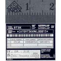 RC Bagger Typenschild aus Aluminium Scale