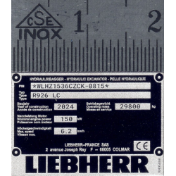 RC Bagger Typenschild aus Aluminium Scale