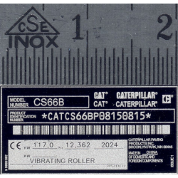 RC Bagger Typenschild aus Aluminium Scale
