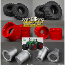 Doppelrad Satz für Lesu Traktor F1050 1:14 RTR