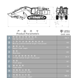 RC hydraulic excavator Lesu ZX 490 1:14