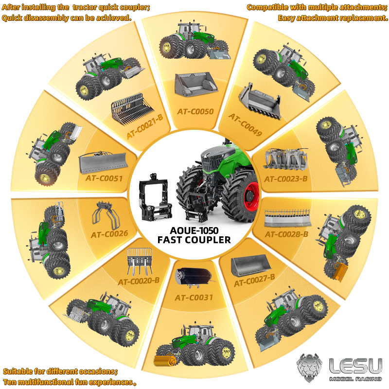 Lesu Adapter für Anbaugeräte F1050 1:14